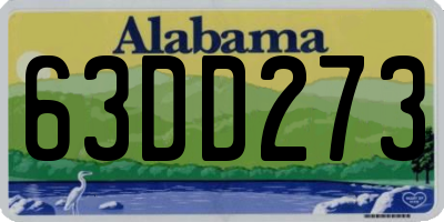 AL license plate 63DD273