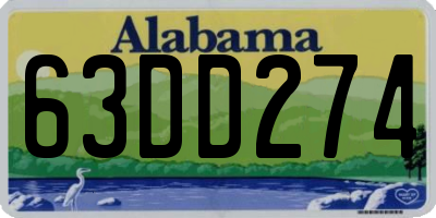 AL license plate 63DD274