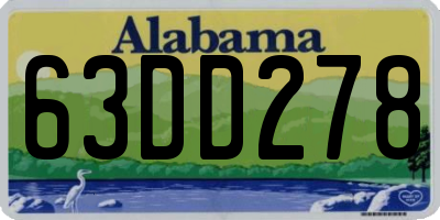 AL license plate 63DD278