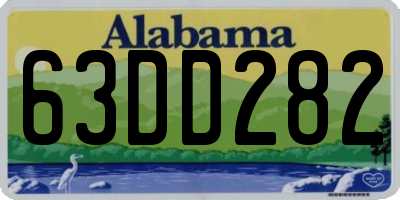 AL license plate 63DD282