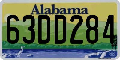 AL license plate 63DD284