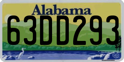 AL license plate 63DD293