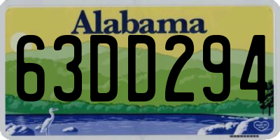 AL license plate 63DD294