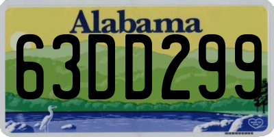 AL license plate 63DD299