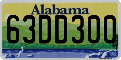 AL license plate 63DD300