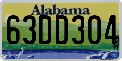 AL license plate 63DD304