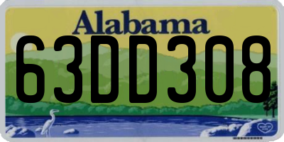 AL license plate 63DD308