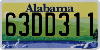AL license plate 63DD311