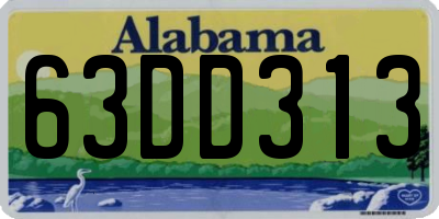 AL license plate 63DD313