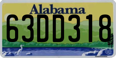 AL license plate 63DD318