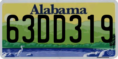 AL license plate 63DD319