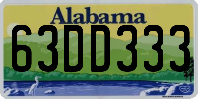 AL license plate 63DD333