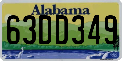 AL license plate 63DD349