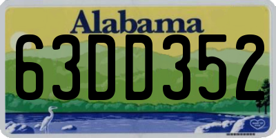 AL license plate 63DD352