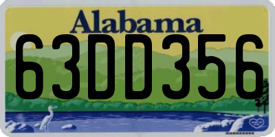 AL license plate 63DD356