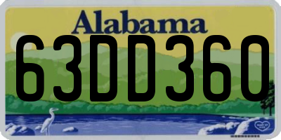AL license plate 63DD360