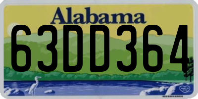 AL license plate 63DD364