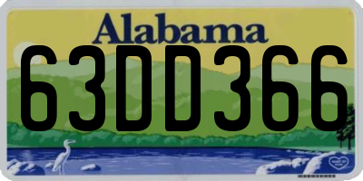 AL license plate 63DD366