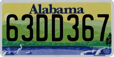 AL license plate 63DD367