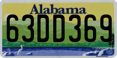 AL license plate 63DD369