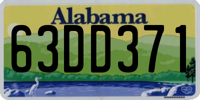 AL license plate 63DD371