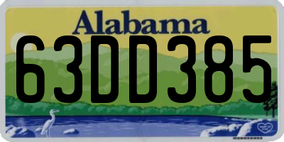 AL license plate 63DD385