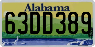 AL license plate 63DD389