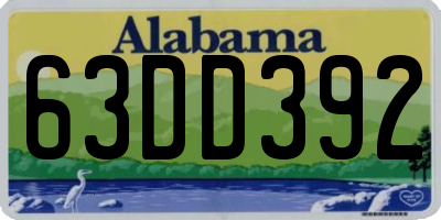 AL license plate 63DD392