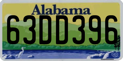 AL license plate 63DD396