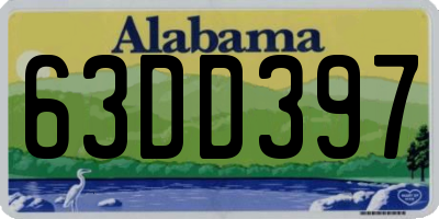 AL license plate 63DD397