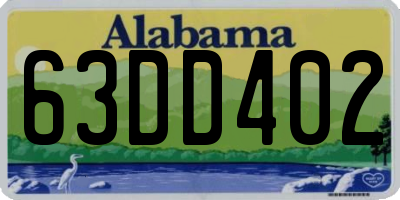 AL license plate 63DD402