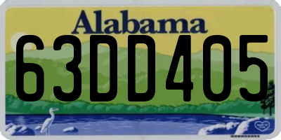 AL license plate 63DD405