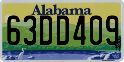 AL license plate 63DD409