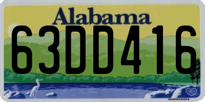 AL license plate 63DD416