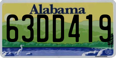 AL license plate 63DD419