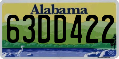 AL license plate 63DD422