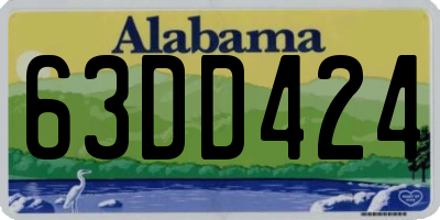 AL license plate 63DD424