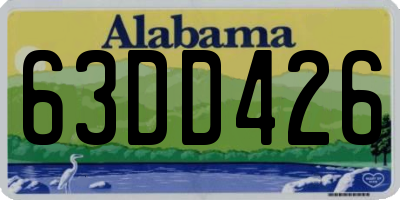 AL license plate 63DD426