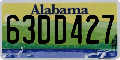 AL license plate 63DD427