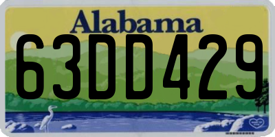 AL license plate 63DD429