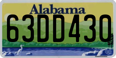 AL license plate 63DD430