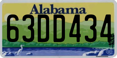 AL license plate 63DD434