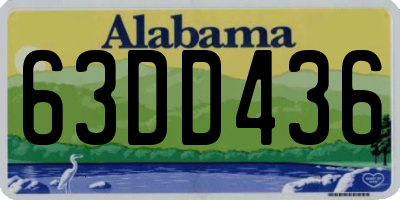 AL license plate 63DD436