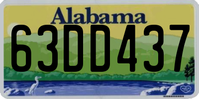 AL license plate 63DD437