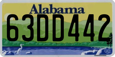 AL license plate 63DD442