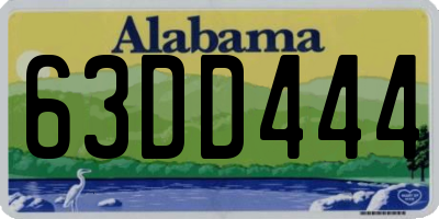 AL license plate 63DD444