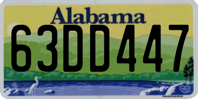 AL license plate 63DD447