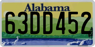 AL license plate 63DD452