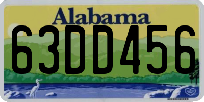 AL license plate 63DD456