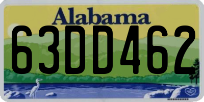 AL license plate 63DD462